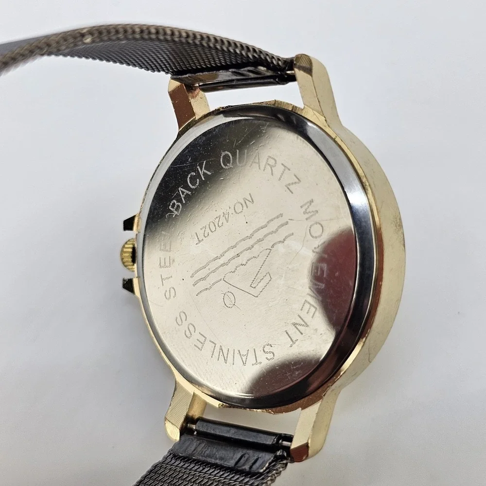 Women's Analog Watch 36MM Dark Brown Dial Dark Brown Mesh Bands NEW Battery